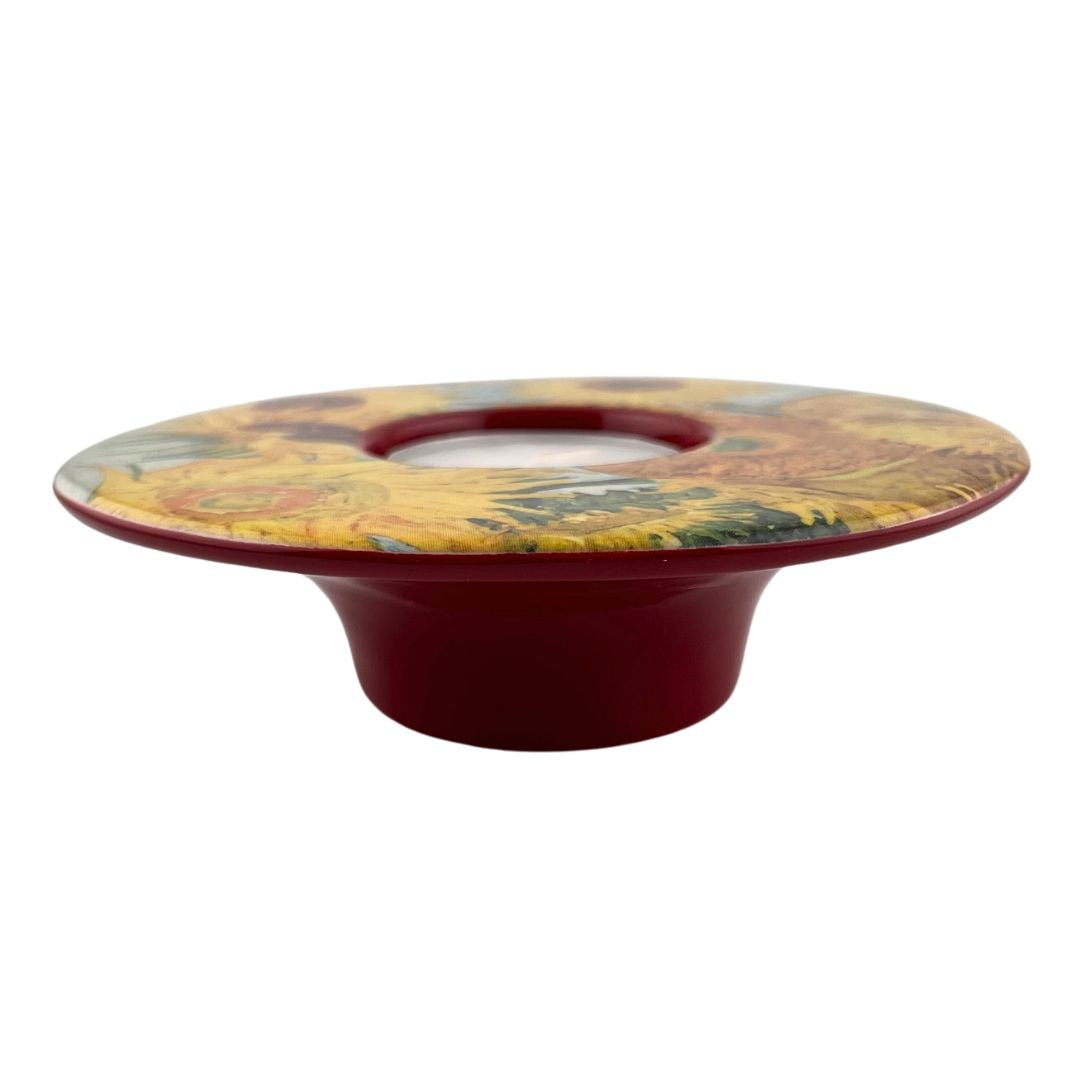 Tealight - Van Gogh Sunflowers Round Ceramic Ceramic Candleholder - Special Order