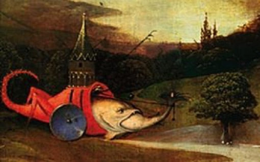 Fish With Tower from Temptation of St Anthony by Hieronymus Bosch