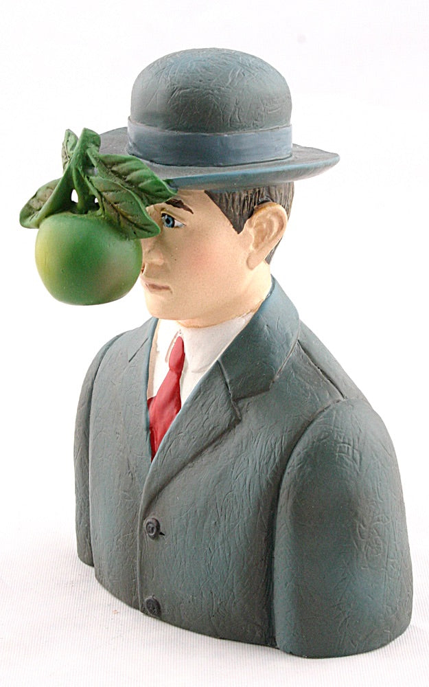 Pocket Art Son of Man with Apple by Magritte Mini Statue