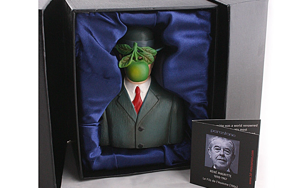 Pocket Art Son of Man with Apple by Magritte Mini Statue