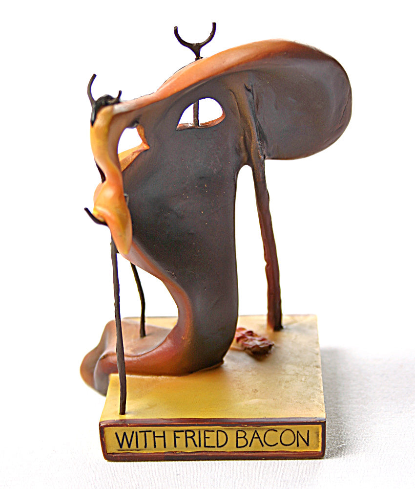 Self-portrait with Fried Bacon Surrealism Statue by Salvador Dali