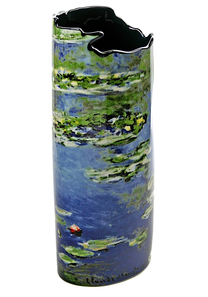 Monet Water Lilies Blue Green Museum Ceramic Flower Vase